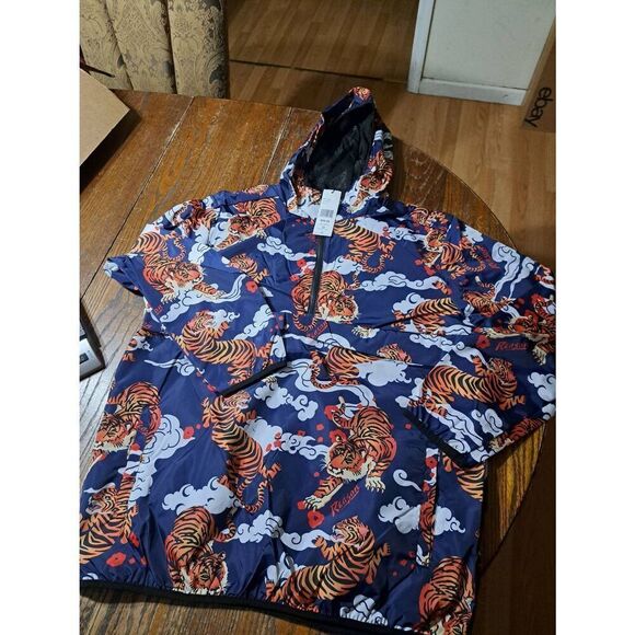 New XL Reason Brand Anorak Hooded Pullover Jacket Wimdbreaker - Picture 4 of 5